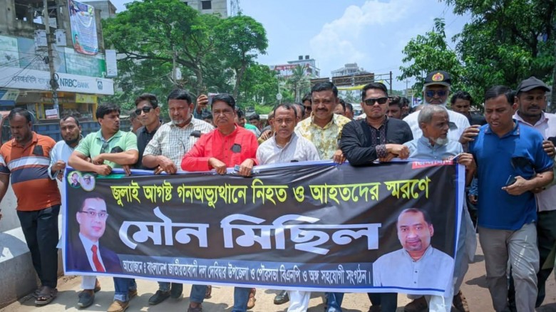 দেবিদ্বারে শহীদ স্মরণে বিএনপির মৌন মিছিল ও দোয়া