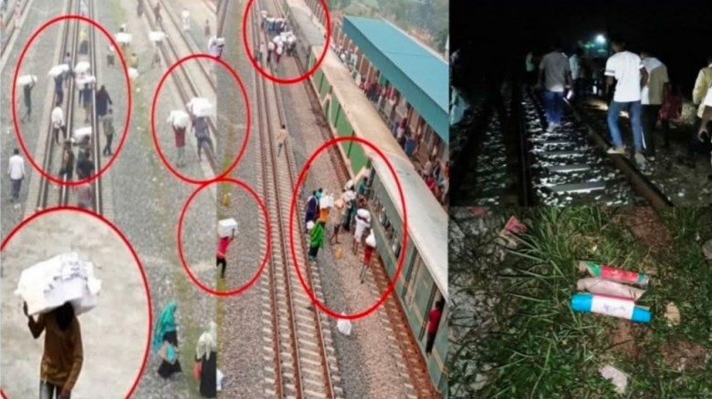 কুমিল্লায় ট্রেনের নিচে আতশবাজি বিস্ফোরণ...