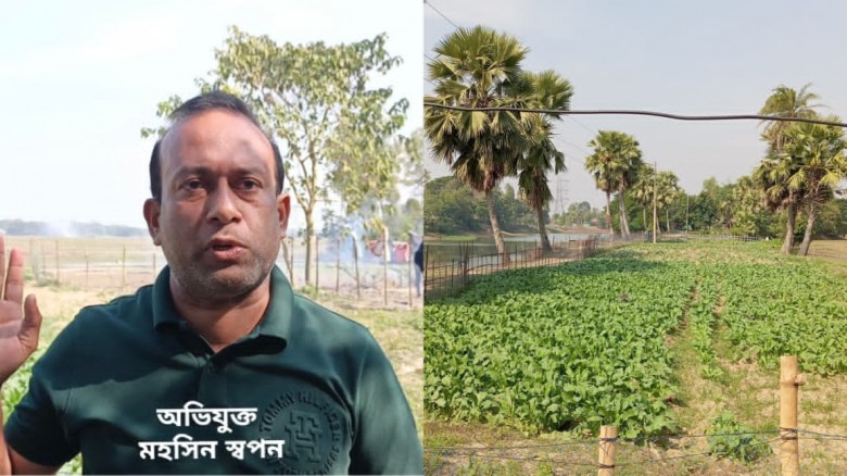 নাঙ্গলকোটে কৃষক পরিবারের জমি দখলের অভিযোগ যুবলীগ ন...