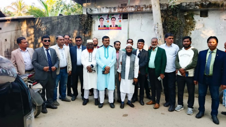 নাঙ্গলকোটে  আব্দুল গফুর ভূঁইয়ার পক্ষে বায়রা সদস্য কল্যাণ পরিষদের নির্বাচনী প্রচারণা