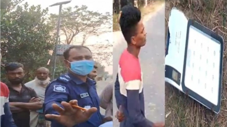 গোমতী পাড়ে স্ট্রিট লাইট চুরি: অভিযোগের পরও কাউকে ধরেনি পুলিশ