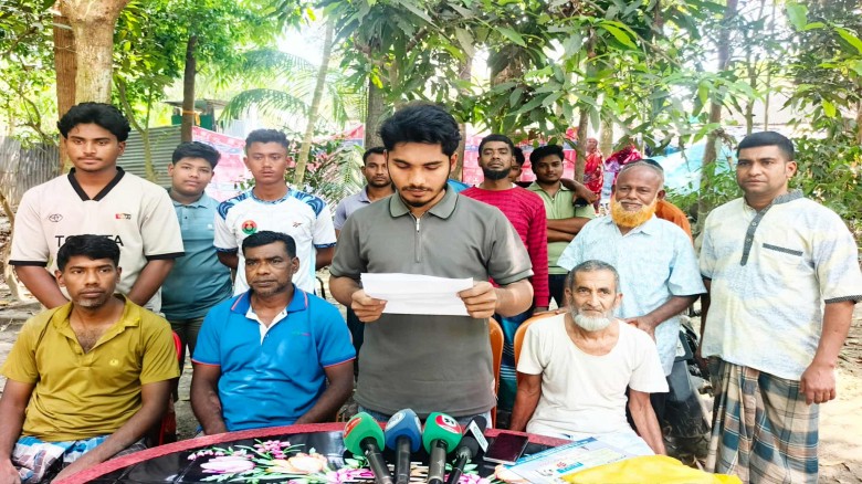 নাঙ্গলকোটে জমি নিয়ে বিরোধ অপপ্রচারের প্রতিবাদে সংবাদ সম্মেলন