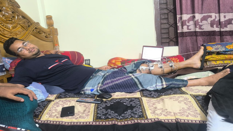 মোটরসাইকেল দুর্ঘটনায় আহত সাংবাদিক আমির হোসেন রাশেদ