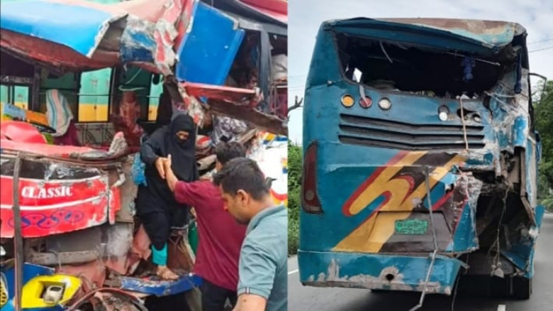 কুমিল্লায় দুই বাসের সংঘ'র্ষে একজন নি'হত