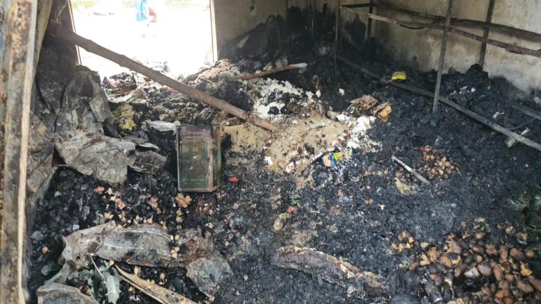 ব্রাহ্মণপাড়ার নাগাইশে ভয়াবহ অ'গ্নিকা'ণ্ডে ৩ দোকান পুড়ে ছাই