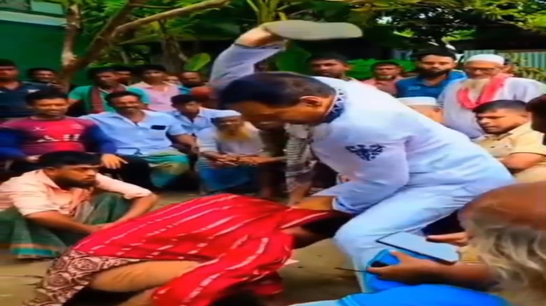ব্রাহ্মণপাড়ায় গ্রাম্য সালিশে নারীকে প্রক