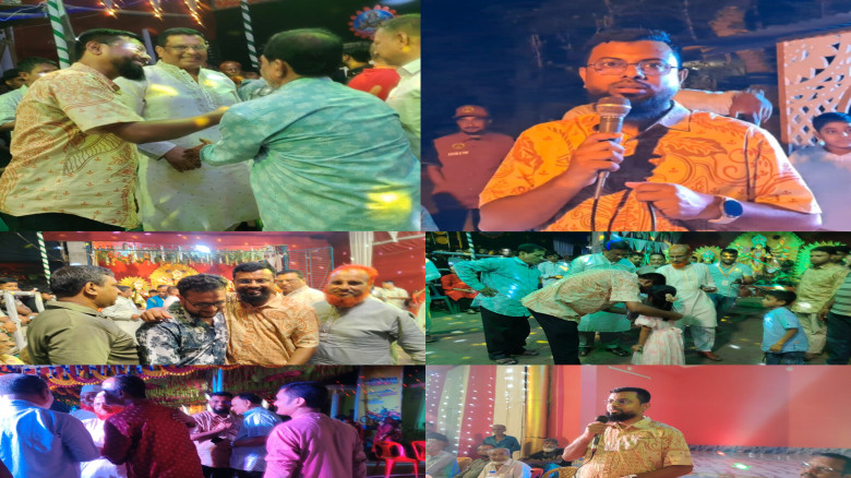বরুড়ার দক্ষিণ শিলমুড়ি ইউনিয়নের বিভিন্ন পূজামণ্ডপ পরিদর্শনে চেয়ারম্যান পদপ্রার্থী ডা. মো. জুয়েল রানা
